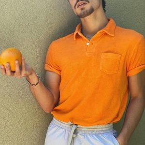 Orange Towelling Polo